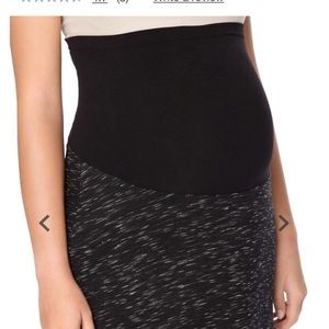 Black stretch cotton maternity skirt L.